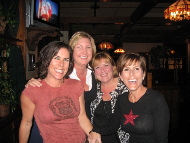 Monica Lewis, Denise Welbourne, their friend Donna, and Cecilia Lewis